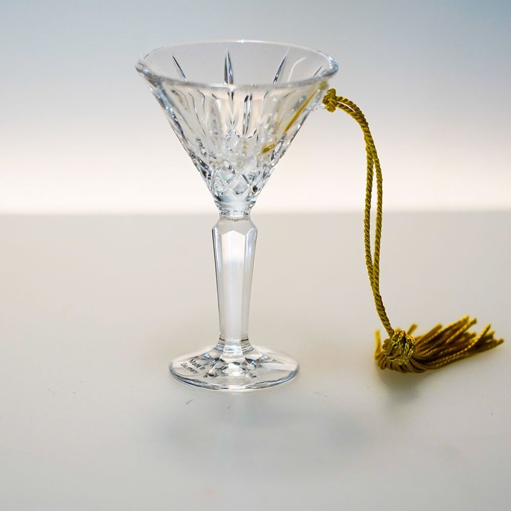 NIB Gorham Crystal “LA Martini” Ornament (Lady Anne Minis)